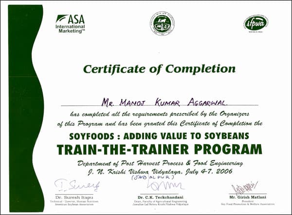 Soyfoods: Adding Value to Soybeans, Train-the-Trainer Program