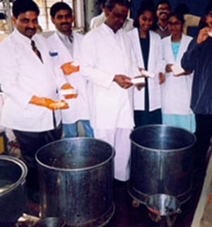 Suchi Soy team at the soy food processing vessels
